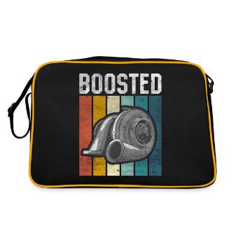 Turbocharger Boosted - Turbo & Tuning - Retro Bag - black/gold - Back