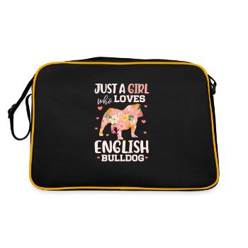 Bouledogue anglais Cadeau de chien bouledogue anglais - Sac Retro - noir/or - Dos