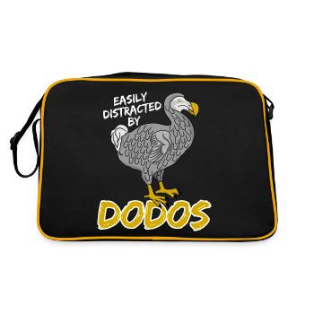 Dodo drôle Dodos - Sac Retro - noir/or - Dos