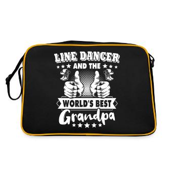 Grand-père en danse en ligne - Sac Retro - noir/or - Dos