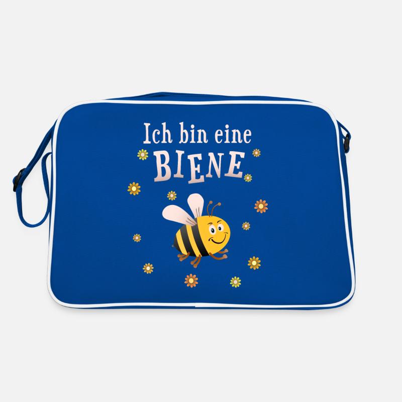 Ich bin eine Biene Retro Tasche