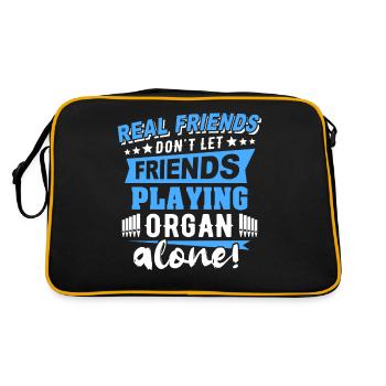 Organist Orgelspieler Orgel - Retro Tasche - Schwarz/Gold - Hinten