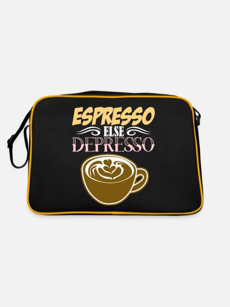 Espresso else Depresso - Sac Retro - noir/or - Dos