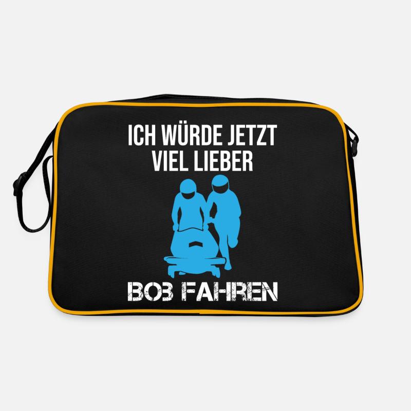 Bobfahren Lustiger Spruch Bobfahrer Geschenk Retro Tasche