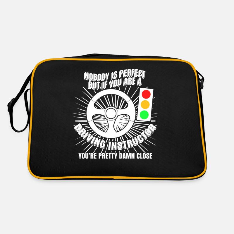 Driving instructor Saying joke driving school Retro Bag