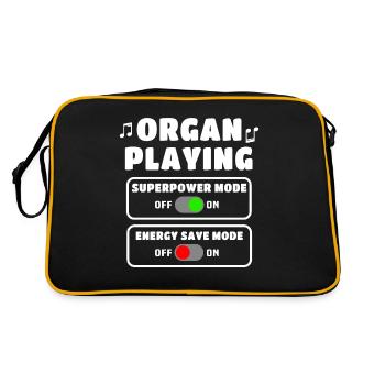 Orgelspieler Organist Orgel - Retro Tasche - Schwarz/Gold - Hinten