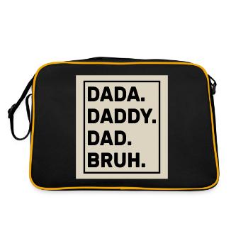 Dada Daddy Dad Bruh - Sac Retro - noir/or - Dos