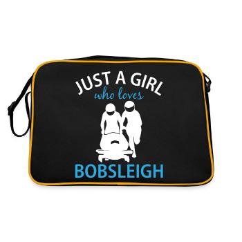 Bobsleigh Bobsleighing Fans Gift Girl - Retro Bag - black/gold - Back