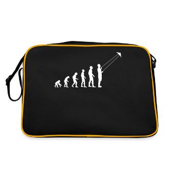 Hang Gliding Evolution Kite Flying Gift - Retro Bag - black/gold - Back
