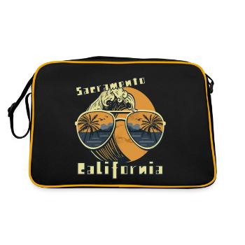 Palm Sunglasses California Sacramento Beach Oc - Retro Bag - black/gold - Back
