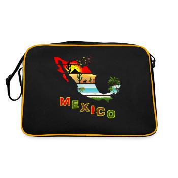 Mexico Sunset Summer - Retro Bag - black/gold - Back