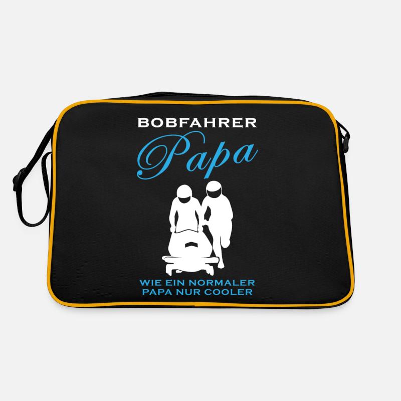 Bobfahrer Papa Spruch Bobfahren Bobsport Geschenk Retro Tasche