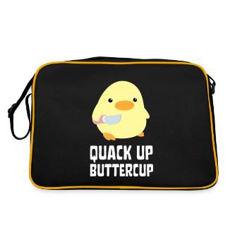 Quack Up Buttercup Duck with knife Ente mit Messer - Retro Bag - black/gold - Back