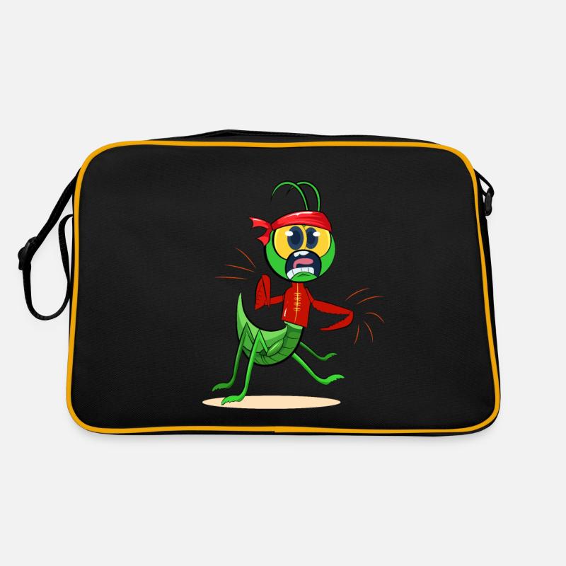 Praying Mantis Wearing Tang Outfit Doing Tai Chi 2 Retro Bag
