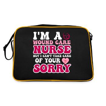 I'm a wound care nurse but I can't care for - Retro Bag - black/gold - Back
