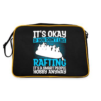 Rafting Raft Gift Paddler Rafting - Retro Bag - black/gold - Back