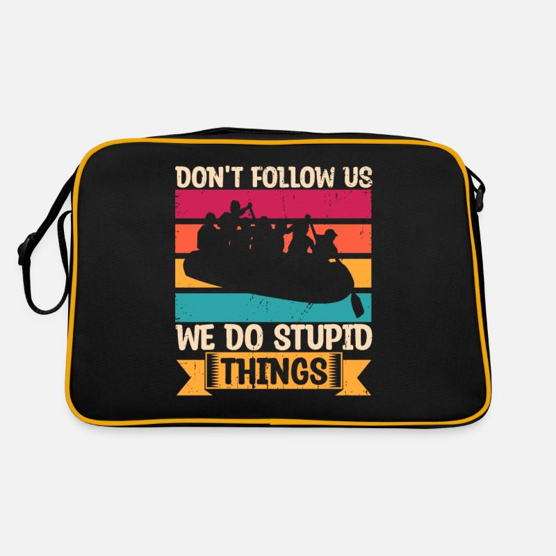 Rafting Floß Geschenk Paddler Rafting Retro Tasche