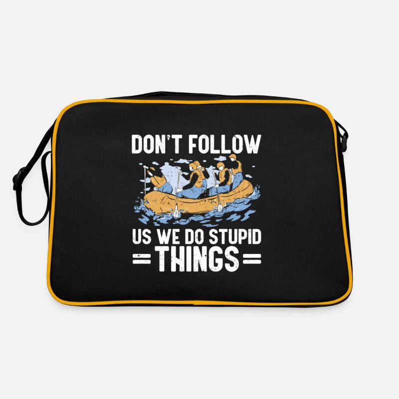 Rafting Floß Geschenk Paddler Rafting Retro Tasche