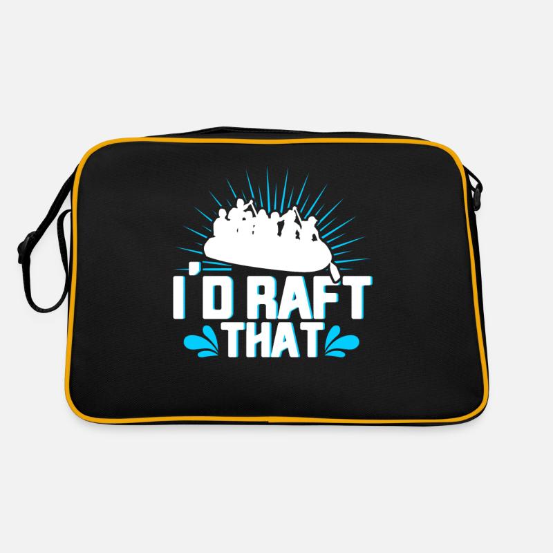 Rafting Floß Geschenk Paddler Rafting Retro Tasche