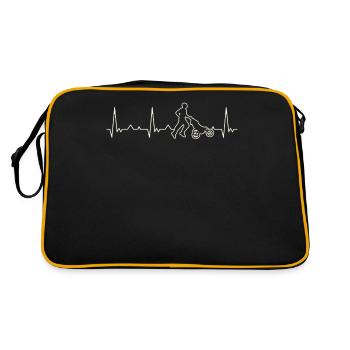 Padre corriendo con carruaje para bebés. Corazón. - Sac Retro - noir/or - Dos