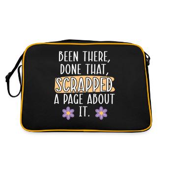 Been There Done That Scrapped A Page About It Scra - Retro Tasche - Schwarz/Gold - Hinten