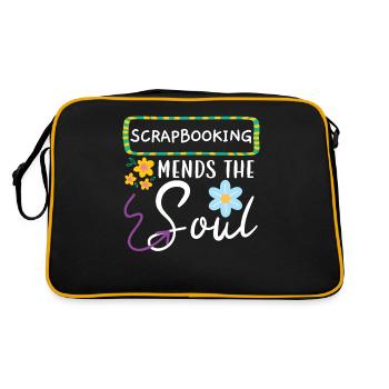 Scrapbooking heals the soul Craft Scrap Booking - Retro Bag - black/gold - Back