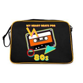 80s 1980 Disco Party Vintage 80s - Retro Bag - black/gold - Back