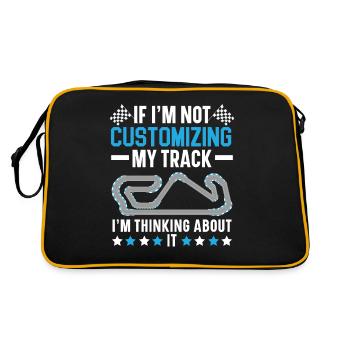 Wenn ich meine Bahn nicht anpasse, dann denke ich - Retro Tasche - Schwarz/Gold - Hinten