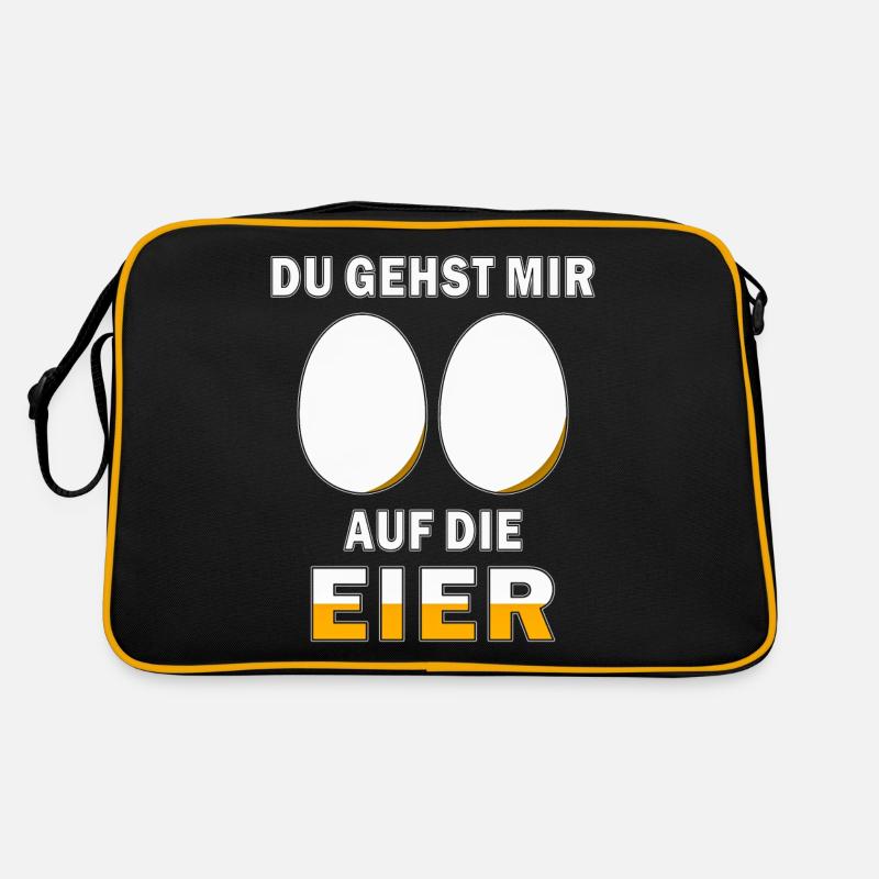 DU GEHST MIR AUF DIE EIER Retro Tasche