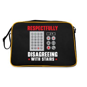 Respectueusement en désaccord avec les ascenseurs d’escaliers - Sac Retro - noir/or - Dos