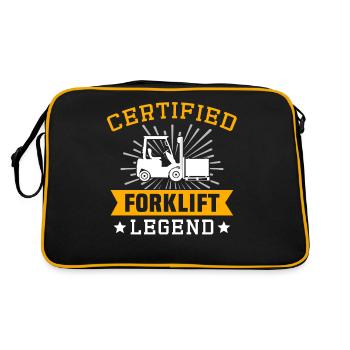 Forklift Driver Forklift Warehouse Forklift - Retro Bag - black/gold - Back
