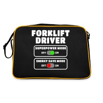 Forklift Driver Forklift Warehouse Forklift - Retro Bag - black/gold - Back