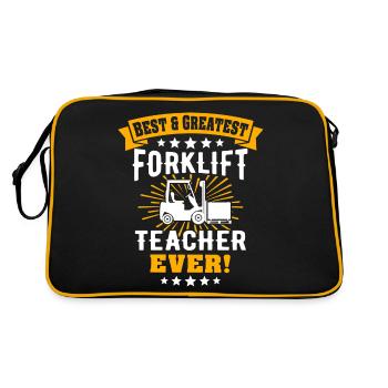 Forklift Driver Forklift Warehouse Forklift - Retro Bag - black/gold - Back