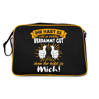 You have it good you have me - Retro Bag - black/gold - Back