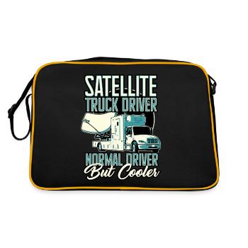 Satellite Truck Driver Normal Driver But Cooler - Retro Bag - black/gold - Back