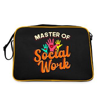 Master of Social Work - Retro Bag - black/gold - Back