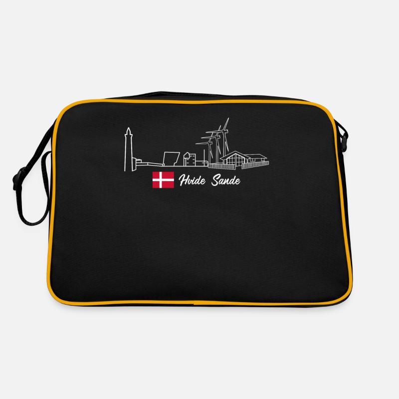 Hvide Sande Leuchtturm Windrad Dänemark Retro Tasche