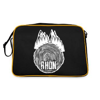Randonnée en forêt dans les montagnes de la Rhön - Sac Retro - noir/or - Dos