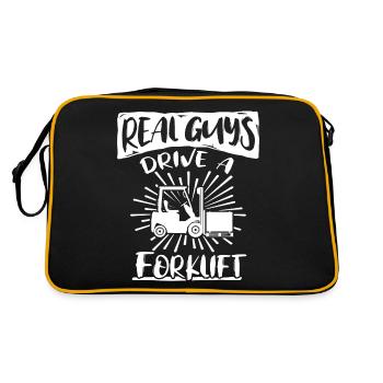 Forklift driver Forklift Forklift - Retro Bag - black/gold - Back