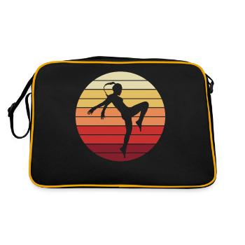 Kickboxer Kickboxing Retro Vintage Gift Ladies - Retro Bag - black/gold - Back