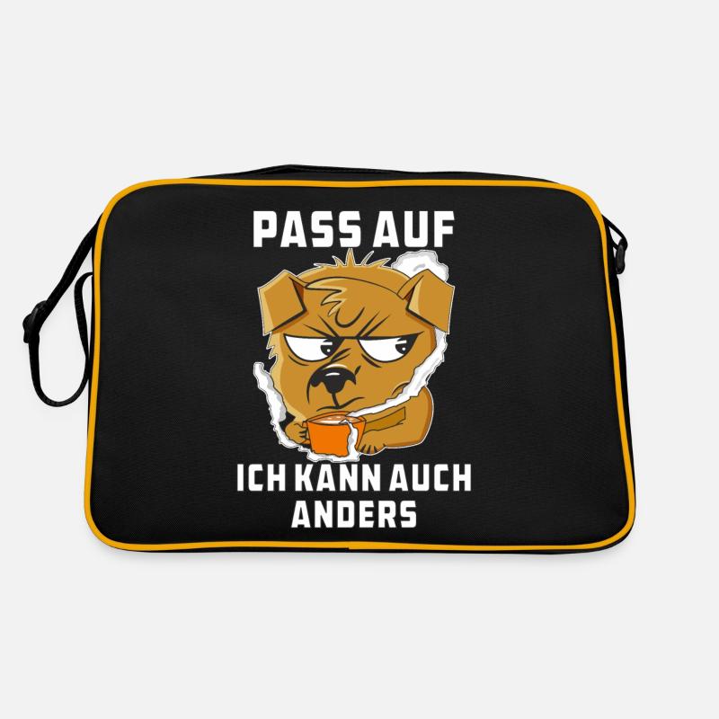 PASS AUF ICH KANN AUCH ANDERS Retro Tasche