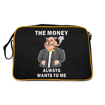 THE MONEY ALWAYS WANTS TO ME - Retro Bag - black/gold - Back