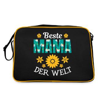 Pour la meilleure maman du monde! Pour la fête des mères - Sac Retro - noir/or - Dos