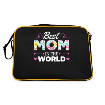 Pour la meilleure maman du monde! Pour la fête des mères - Sac Retro - noir/or - Dos