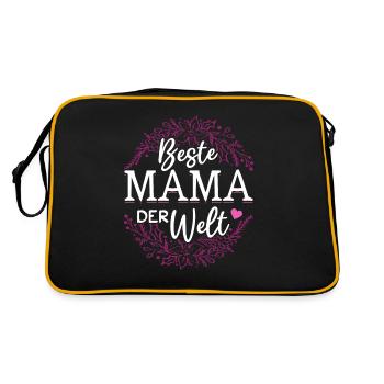 Pour la meilleure maman du monde! Pour la fête des mères - Sac Retro - noir/or - Dos