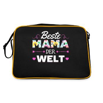 Pour la meilleure maman du monde! Pour la fête des mères - Sac Retro - noir/or - Dos