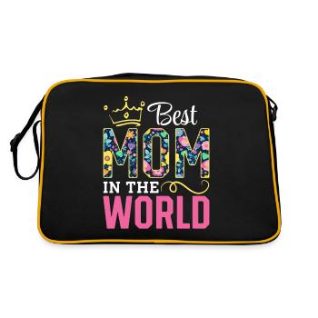 Pour la meilleure maman du monde! Pour la fête des mères - Sac Retro - noir/or - Dos