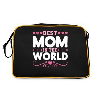 Pour la meilleure maman du monde! Pour la fête des mères - Sac Retro - noir/or - Dos