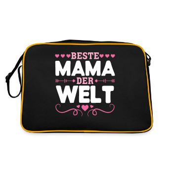 Pour la meilleure maman du monde! Pour la fête des mères - Sac Retro - noir/or - Dos