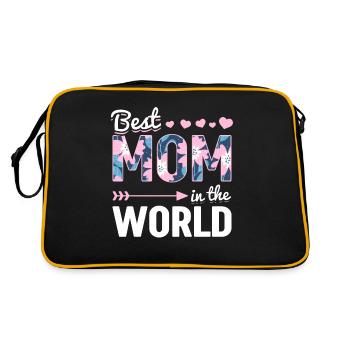 Pour la meilleure maman du monde! Pour la fête des mères - Sac Retro - noir/or - Dos